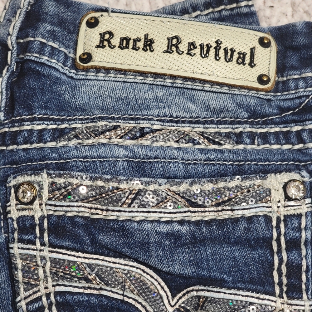 Rock Revival Women's Jeans Size 30 Jazlyn - Picture 10 of 11